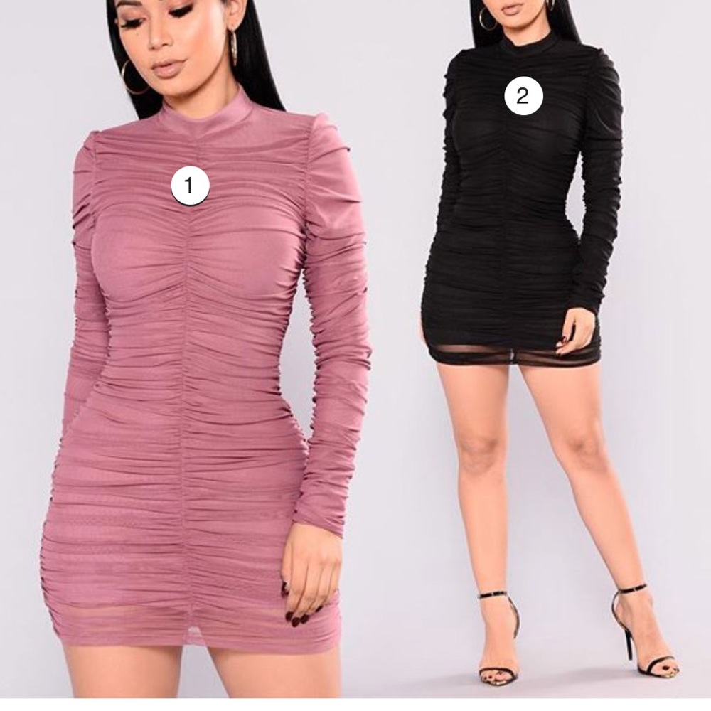 Fashion Nova Ruched Dress